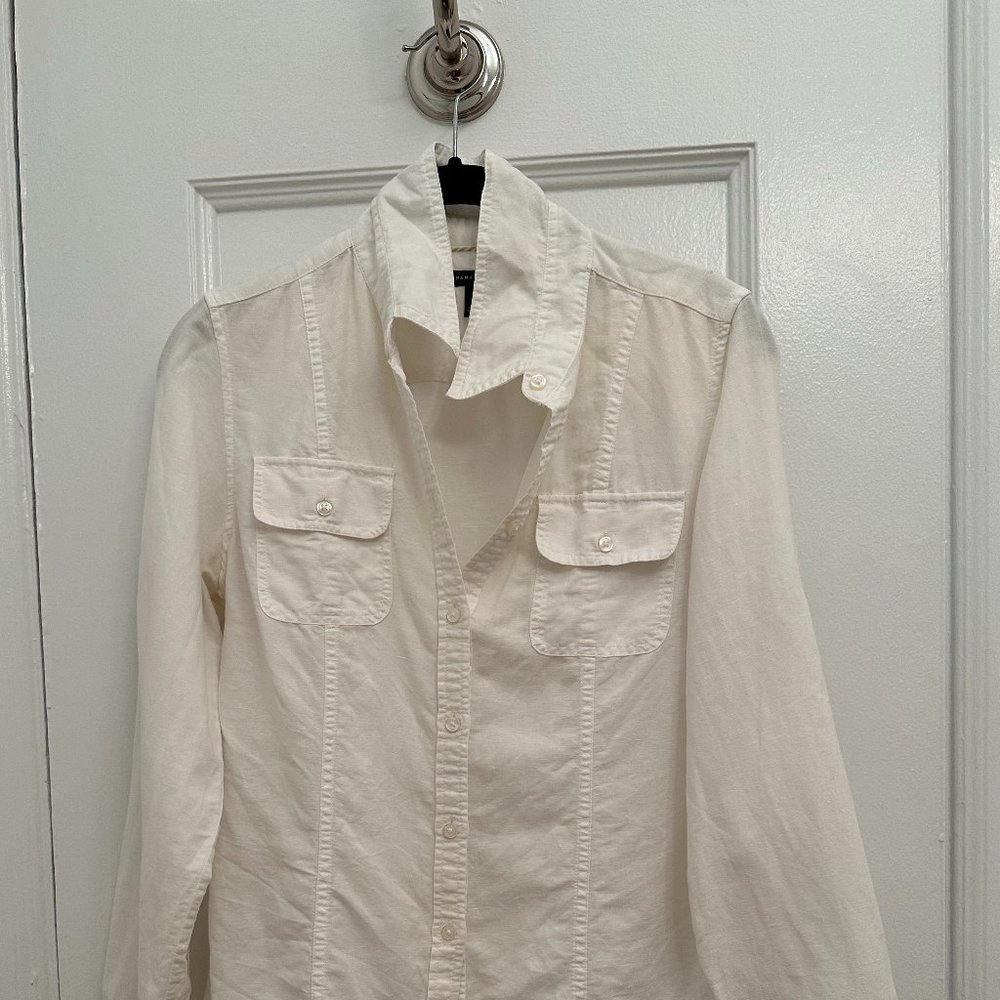 White Button Down Safari Shirt